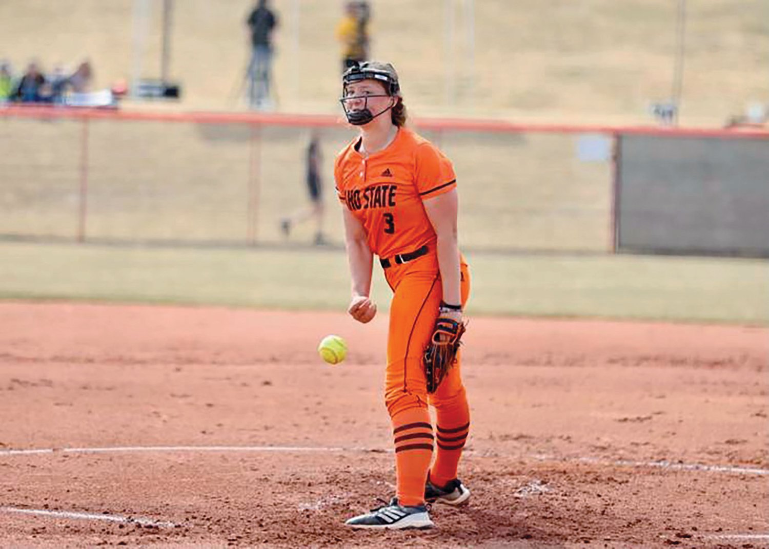 Haley Rainey, an Adna High School graduate, pitches for Idaho State University during the 2022 season.